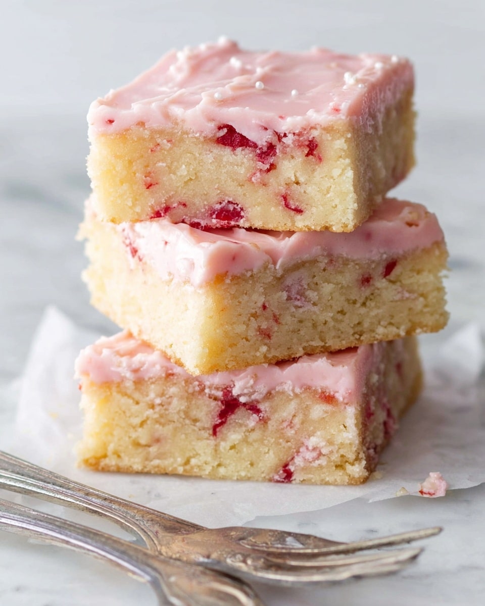 Strawberry Lemon Blondies Recipe