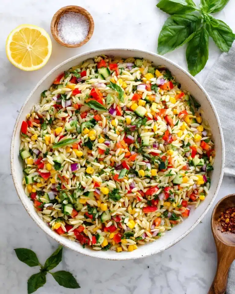Rainbow Orzo Salad Recipe