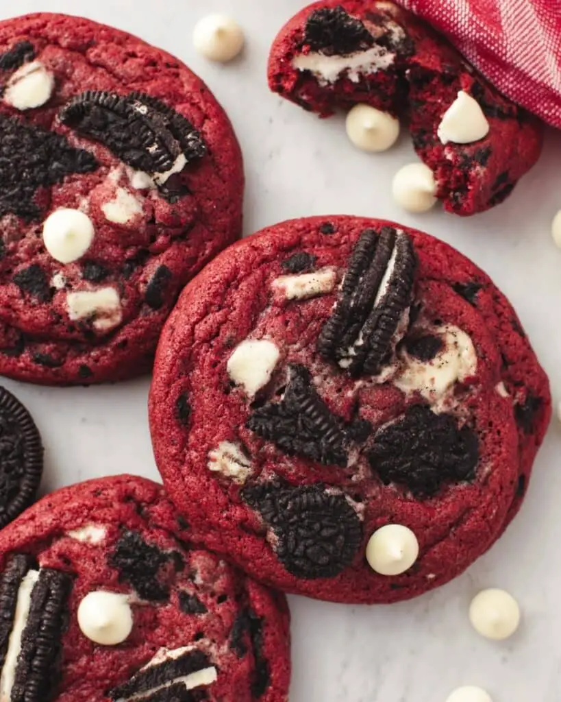 Crushed Oreo Red Velvet Cookies Recipe