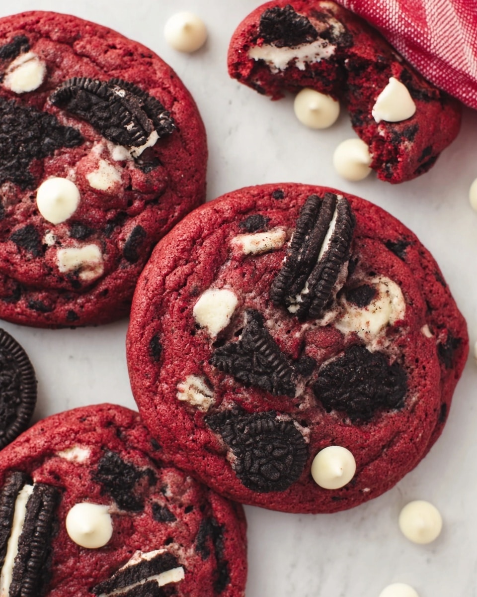 Crushed Oreo Red Velvet Cookies Recipe