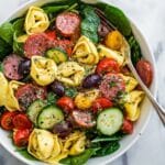 Tortellini Pasta Salad with Cheesy, Tangy Italian Dressing Recipe