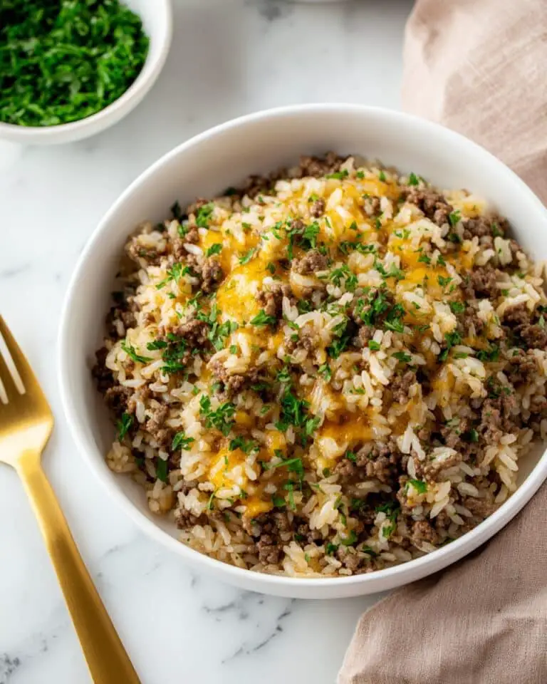 Cheesy Hamburger Rice Casserole Recipe