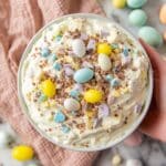 Cadbury Egg Dip with Mini Eggs and Vanilla Wafers Recipe