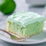 Green Lime Cake (Lime-flavored Gelatin and Condensed Milk Topping) Recipe