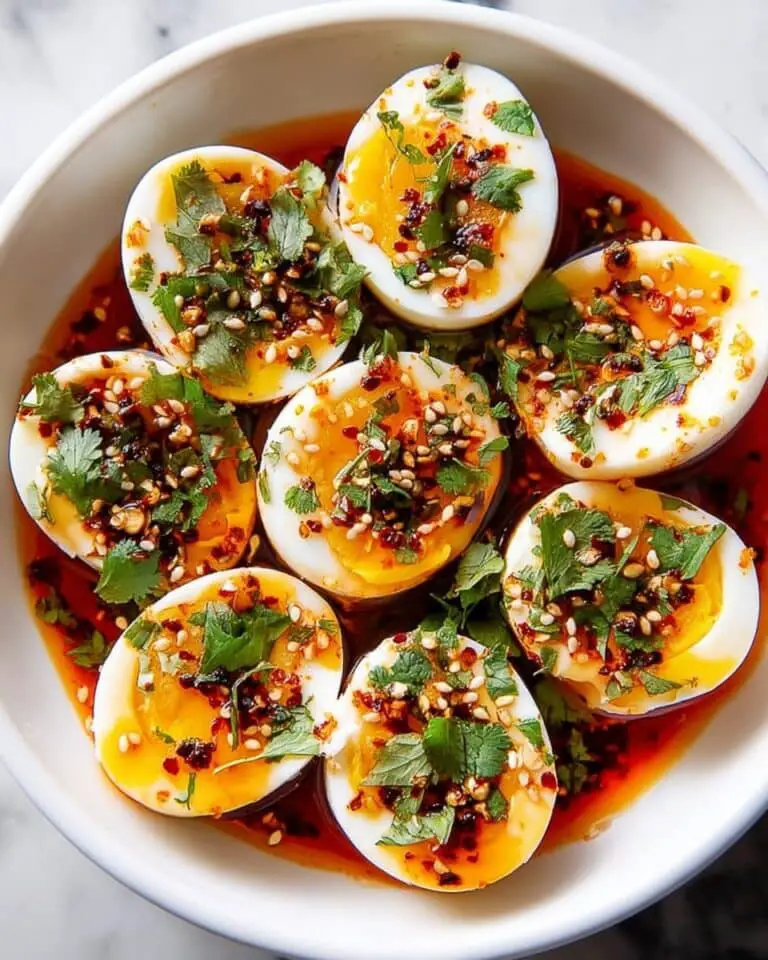 Spicy Chili Garlic Deviled Eggs Recipe