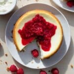 Cottage Cheese Cheesecake with Strawberry and Granola Topping Recipe