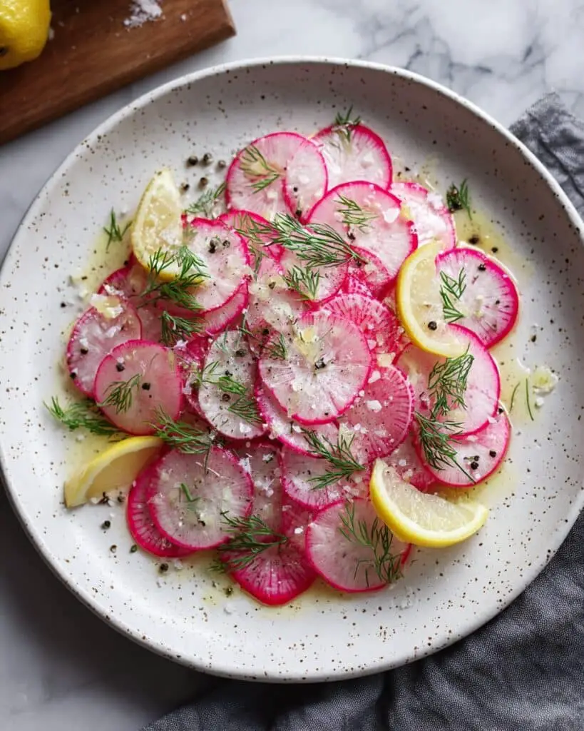 Gordon Ramsay Radish Salad with Lemon, Parmesan, and Dill Recipe