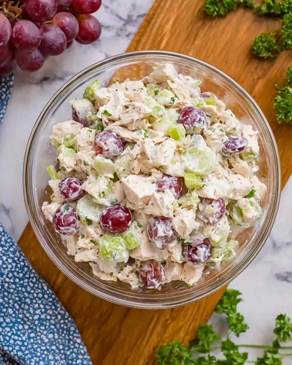 Creamy Chicken Salad with Red Grapes and Celery Recipe
