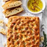 Easy Homemade Focaccia Bread with Sea Salt and Rosemary Recipe