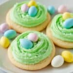 Sugar Cookies with Cream Cheese Frosting and Colorful Decorations Recipe