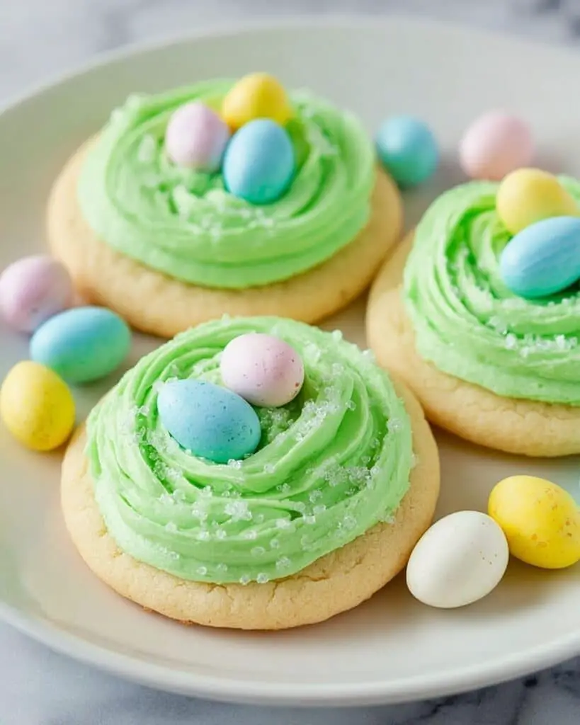 Sugar Cookies with Cream Cheese Frosting and Colorful Decorations Recipe