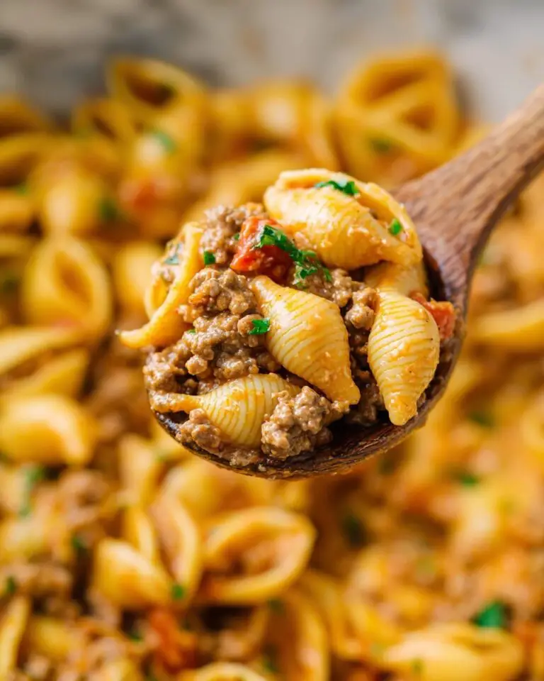 Delightful Creamy Beef and Shells Recipe