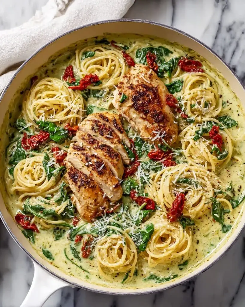 Creamy Chicken Pesto Pasta Recipe