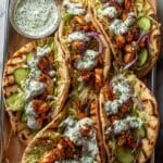 Sheet Pan Chicken Pitas with Herby Ranch Recipe