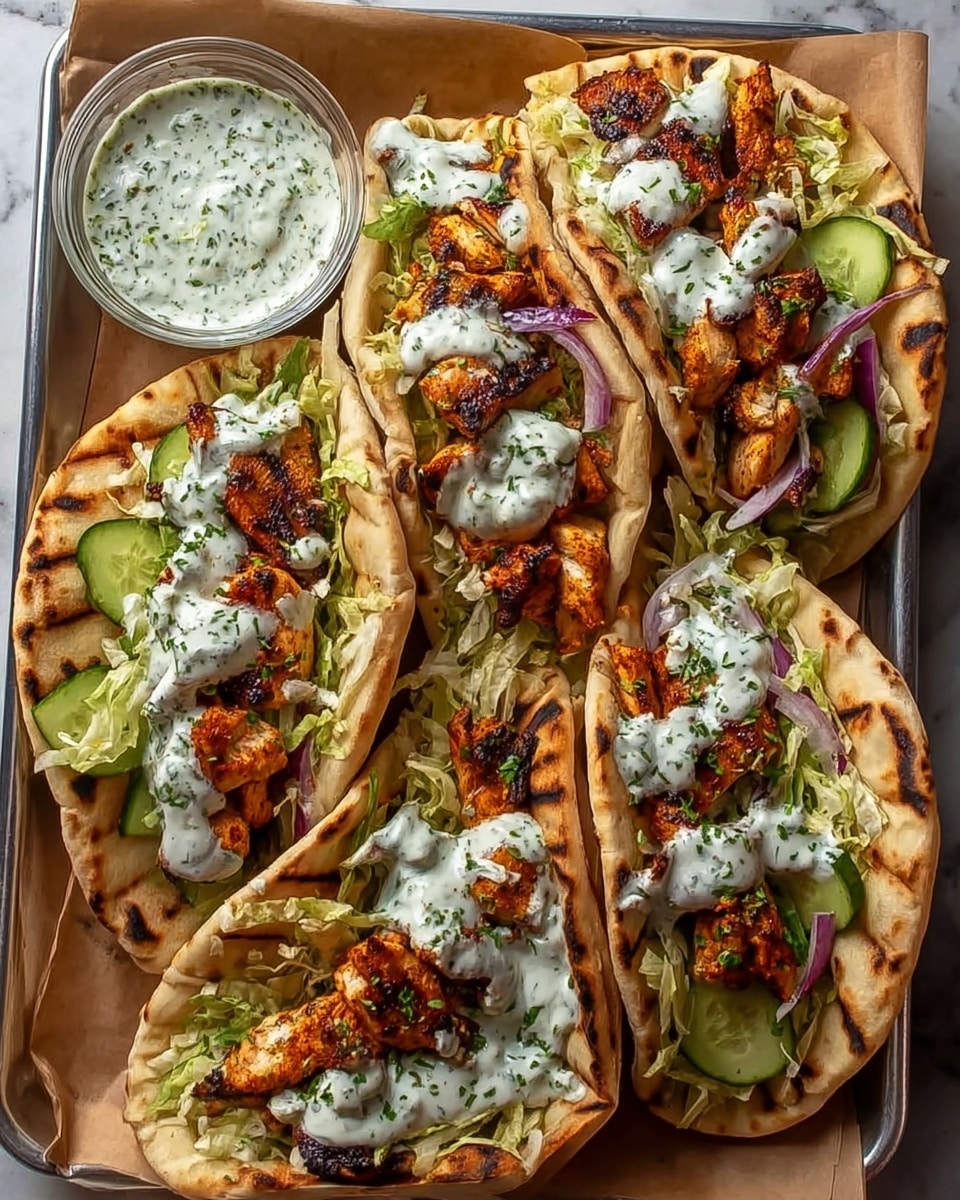 Sheet Pan Chicken Pitas with Herby Ranch Recipe
