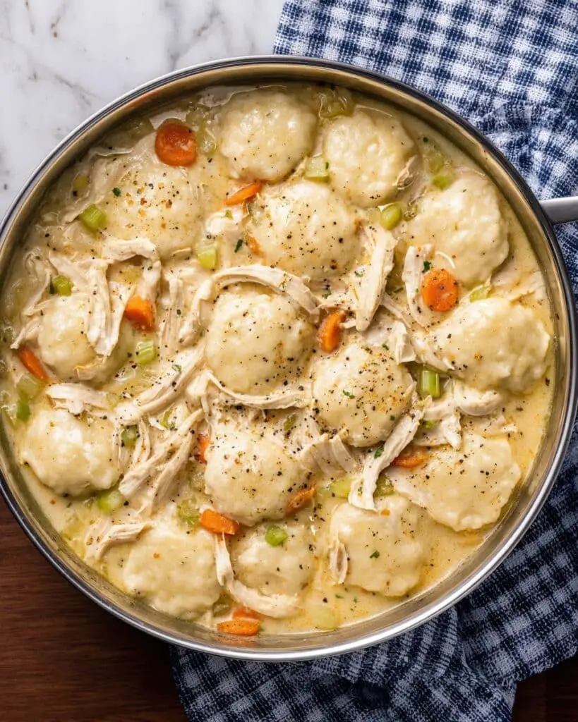 Easy Chicken and Dumplings with Biscuits Recipe