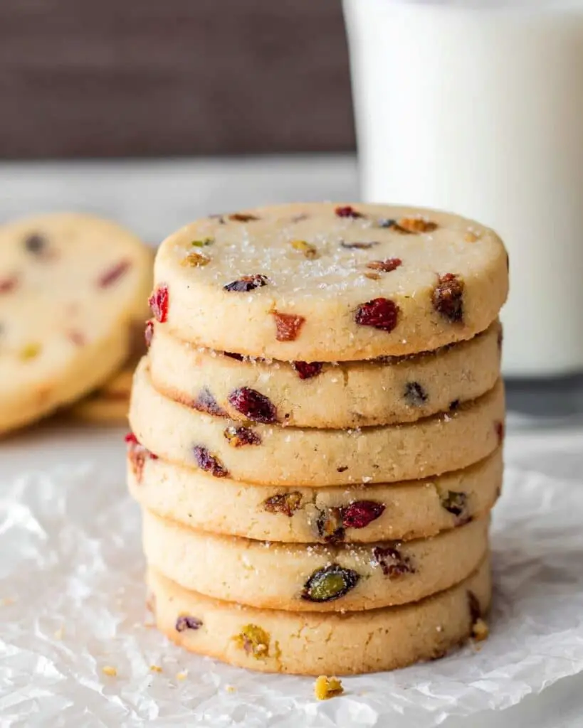 Cranberry Pistachio Shortbread Recipe