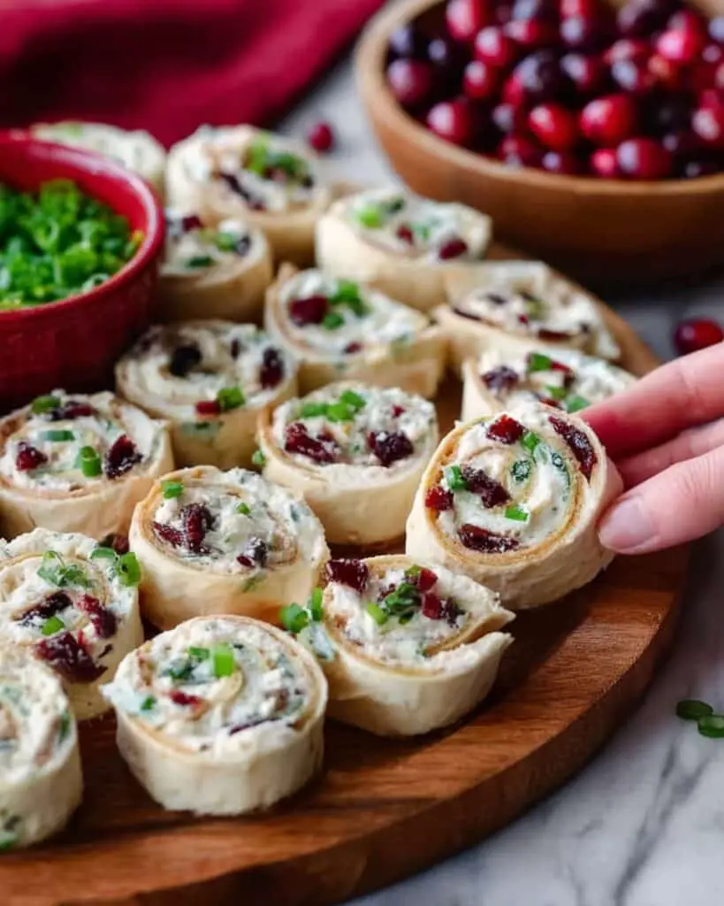 Cranberry Feta Pinwheels Recipe