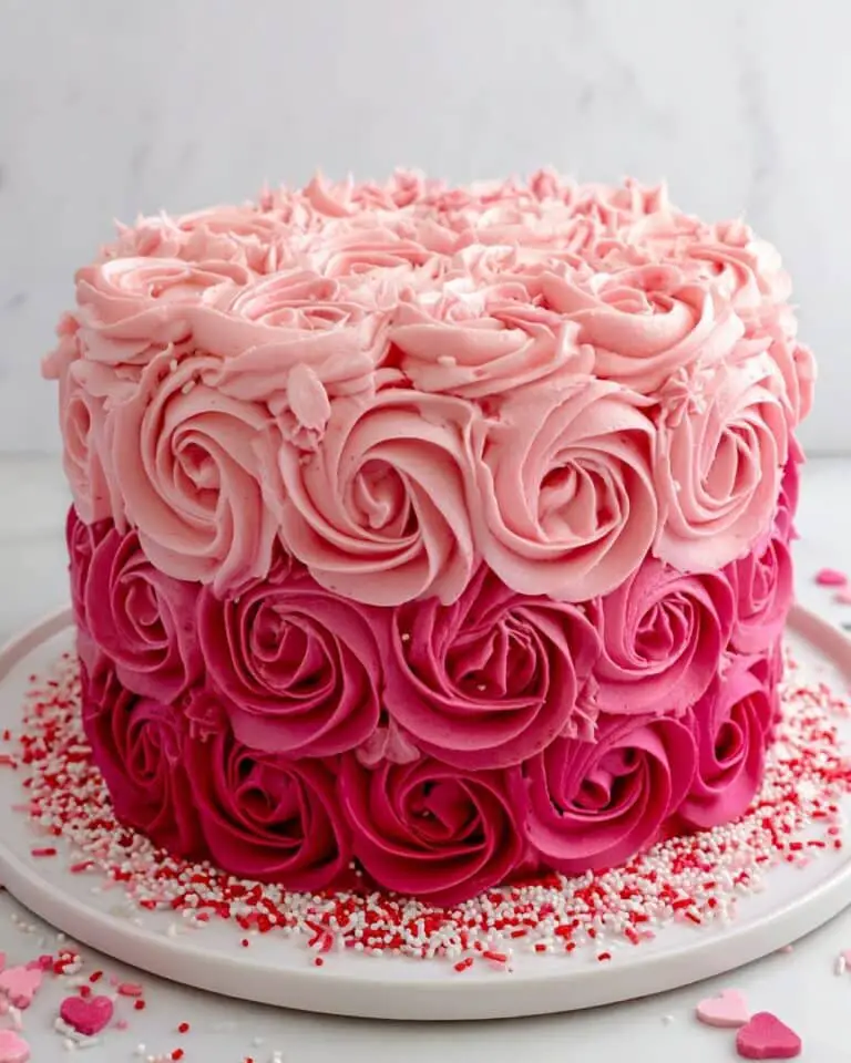 Easy Mother’s Day Pink Ombre Cake Recipe