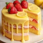 Strawberry Lemonade Layer Cake Recipe
