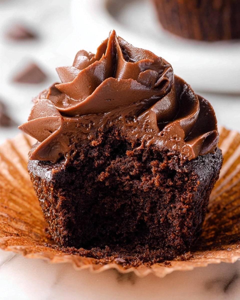 Cupcake Brownies with Chunky Chocolate Ganache Frosting Recipe