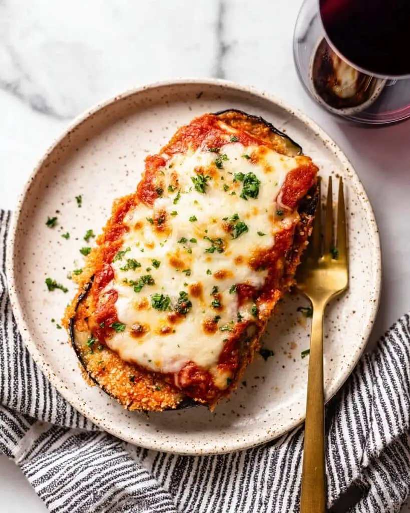 Crispy Baked Eggplant Parmesan Recipe