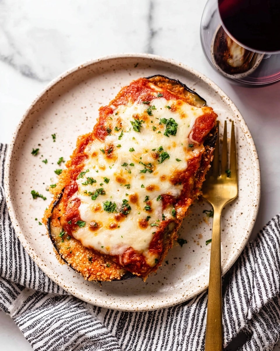 Crispy Baked Eggplant Parmesan Recipe