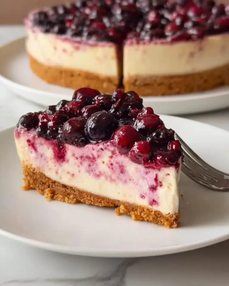 No-Bake Cheesecake with Lemon and Berries Recipe