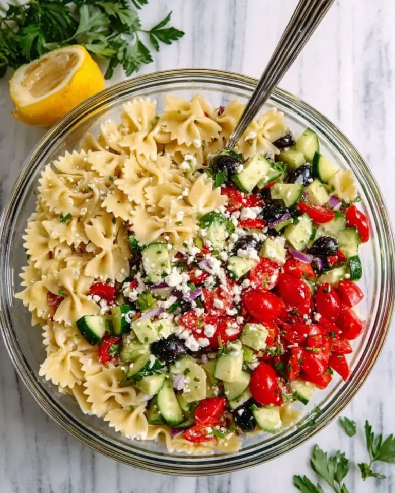 Bow Tie Pasta Salad with Cherry Tomatoes, Bocconcini, Spinach, and Pesto Recipe