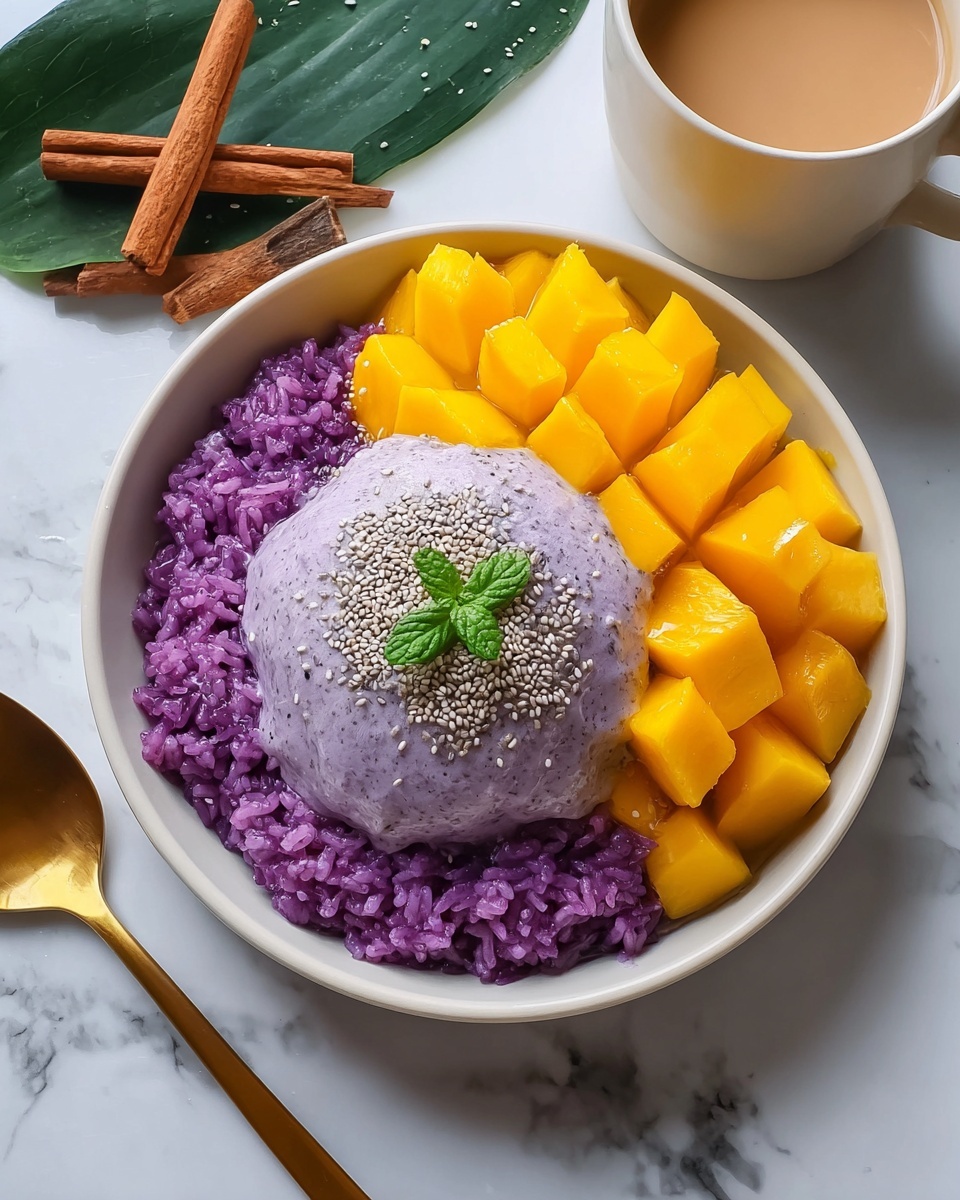 Mango Ube Sticky Rice: A Tropical Twist on a Classic Treat Recipe