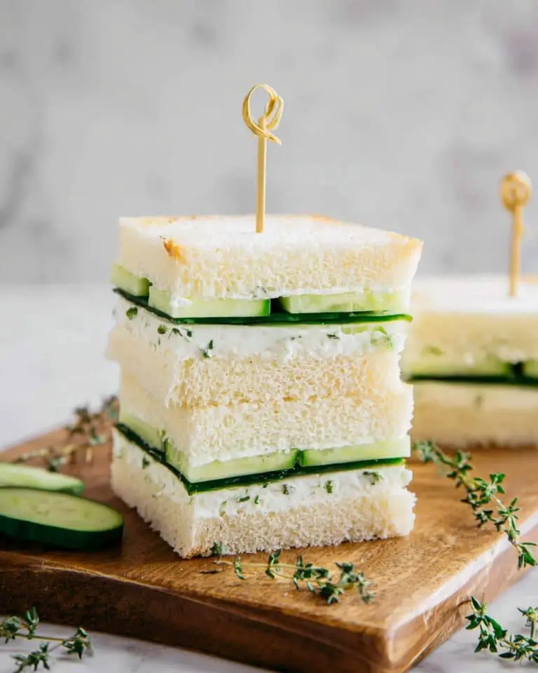 Cucumber Sandwiches with Herbed Cream Cheese Recipe