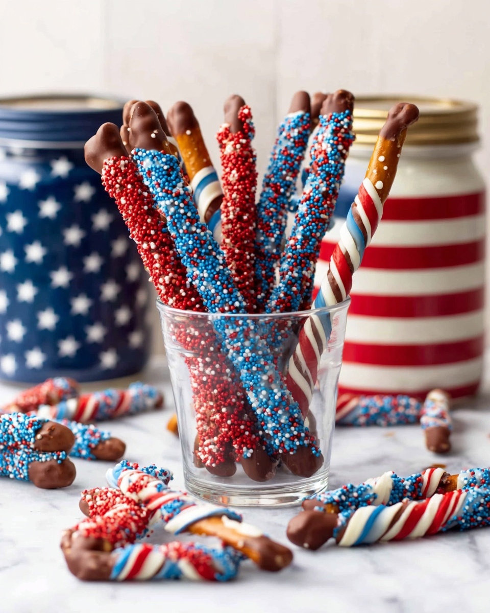 Patriotic Pretzel Rods Recipe