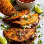 Crispy Cheese-Stuffed Birria Tacos with Rich Braised Beef and Dipping Consommé Recipe