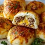 Quick and Easy Garlic Parmesan Cheeseburger Bombs Recipe
