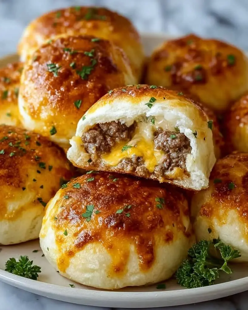 Quick and Easy Garlic Parmesan Cheeseburger Bombs Recipe