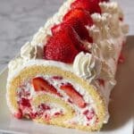 Strawberry Shortcake Cheesecake Dessert Roll Recipe
