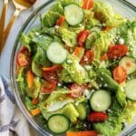 Simple Green Salad with Cucumber, Cherry Tomatoes, Avocado, and Goat Cheese Recipe