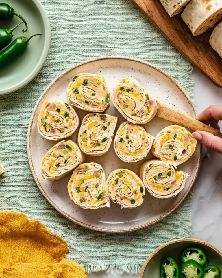 Jalapeno Popper Chickpea Pinwheels Recipe