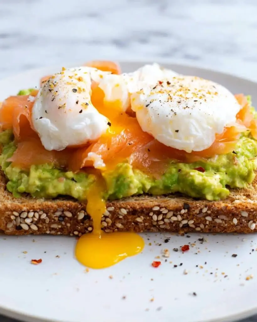 Toast with Avocado Spread, Smoked Salmon, and a Poached Egg Recipe