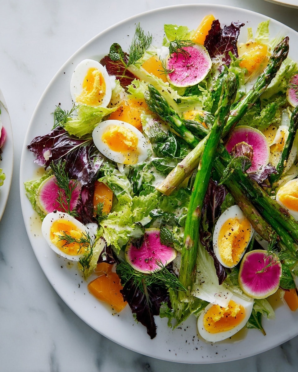 Spring Beet and Radish Salad with Fresh Herbs and Soft-Boiled Eggs Recipe