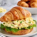 Egg Salad Sandwich on Croissants with Cheddar Recipe