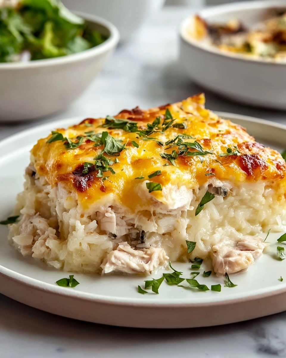 Healthy and Creamy Chicken Cauliflower Rice Casserole Recipe