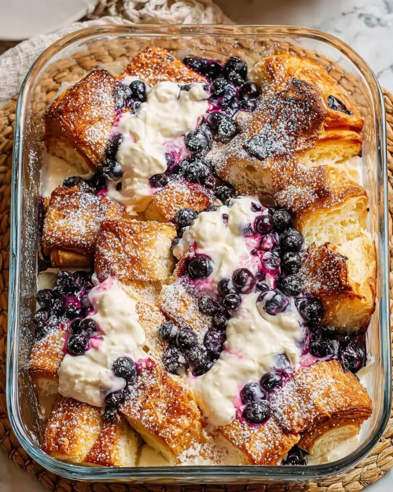 Blueberry Croissant French Toast Bake Recipe