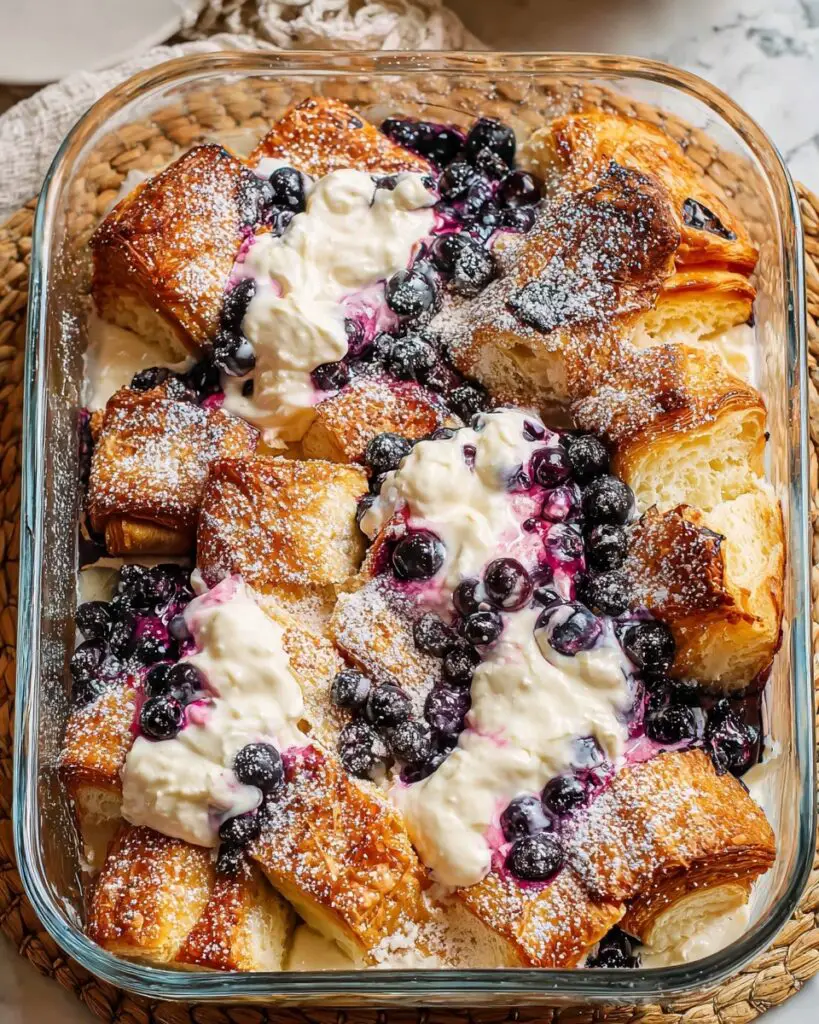 Blueberry Croissant French Toast Bake Recipe