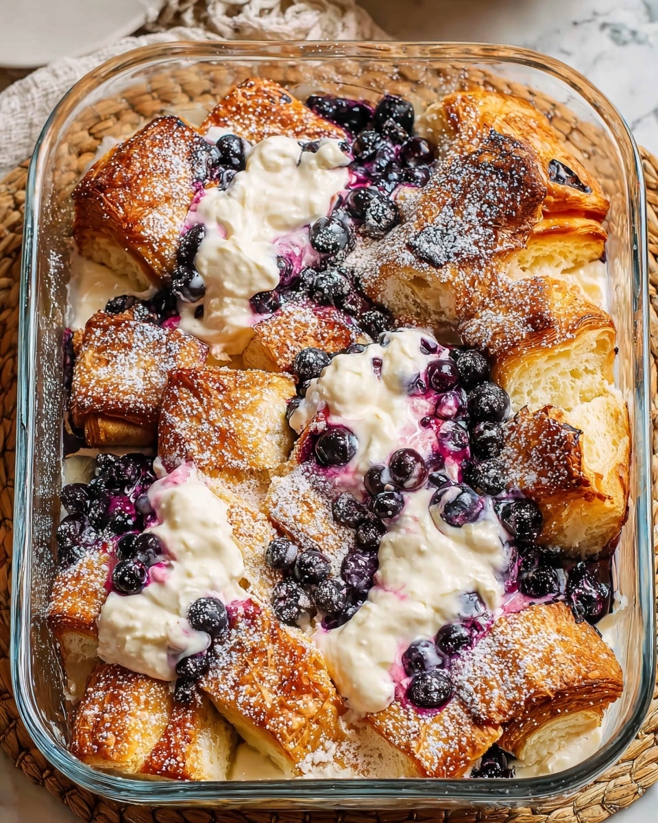 Blueberry Croissant French Toast Bake Recipe