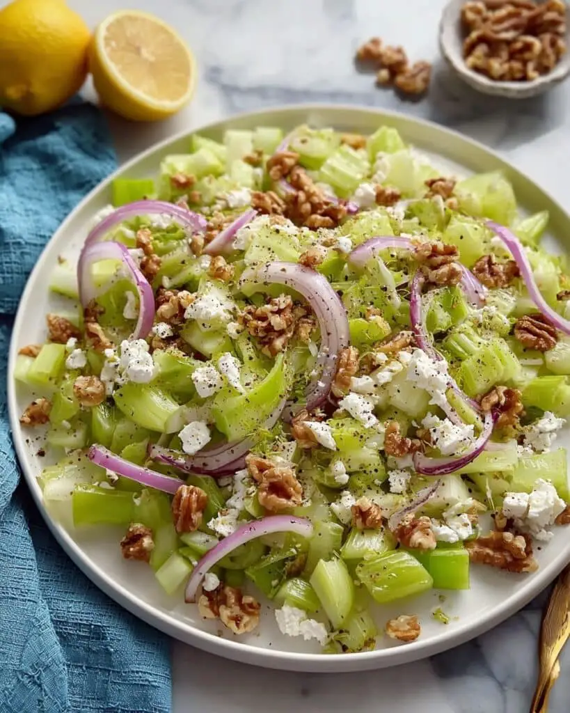 Walnut Celery Salad with Feta Recipe