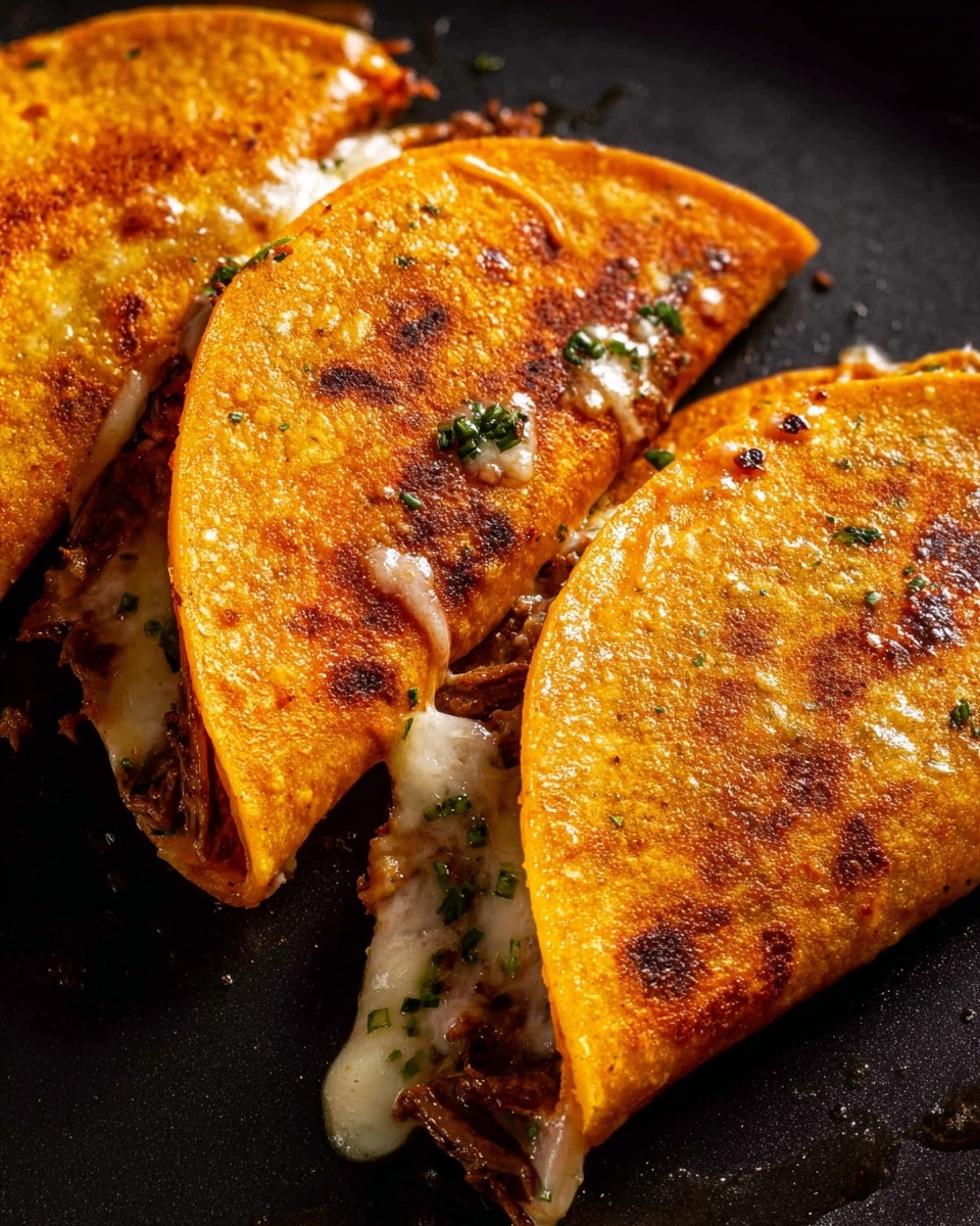 A close-up image shows a woman's hand holding a crispy, golden-brown tortilla chip dipped halfway into a small white bowl filled with dark red, thick sauce. The chip has a shiny surface due to the sauce, which looks smooth and rich. Around the bowl, there are some fresh green cilantro leaves and a wedge of bright green lime on a white marbled surface. In the background, other chips and blurred green leaves can be seen. The focus is on the chip and the sauce, showing their textures clearly. Photo taken with an iphone --ar 4:5 --v 7