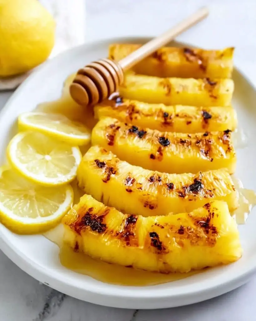 Grilled Pineapple with Honey and Lime Glaze Recipe