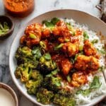 Sheet Pan Honey Buffalo Chicken with Broccoli Recipe