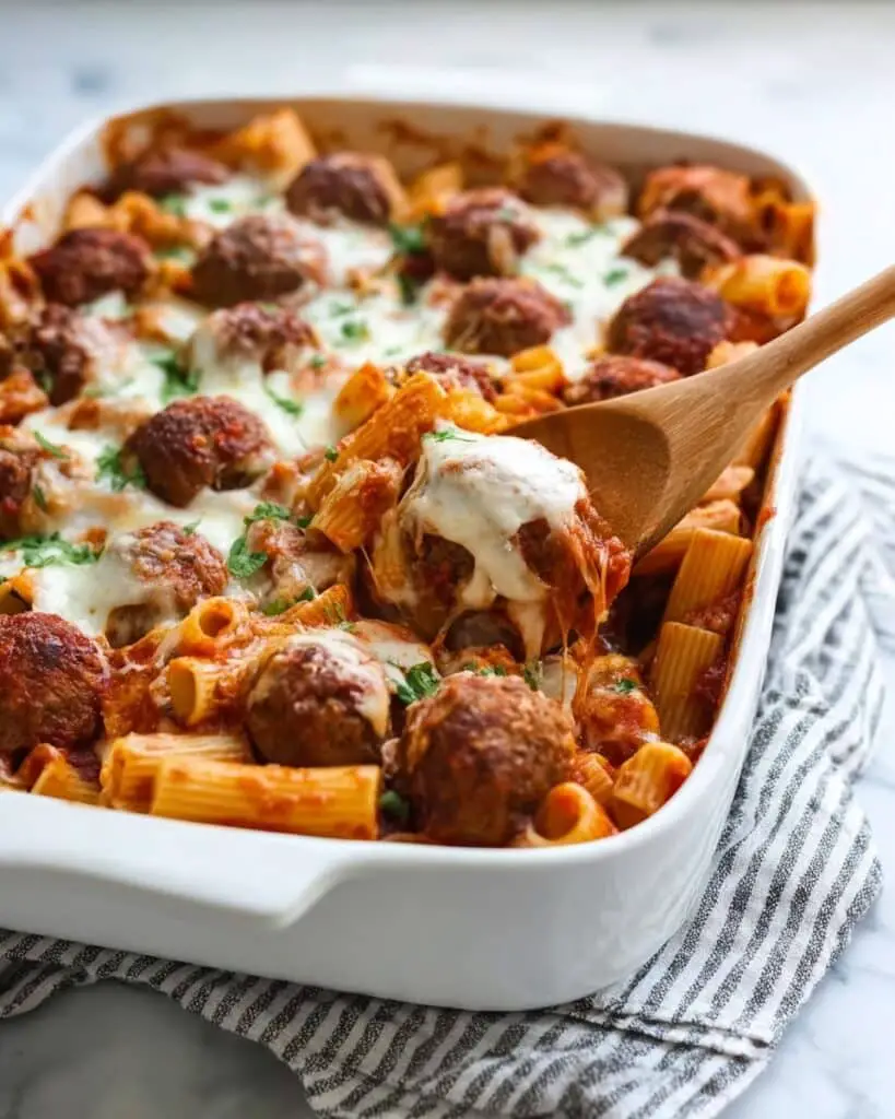 Meatball Pasta Bake Recipe